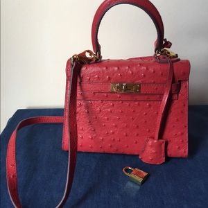 House of Hello Mini Kelly purse Candy Apple Red